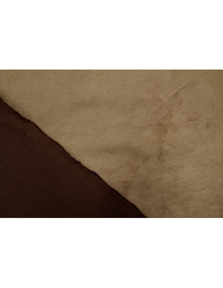 Tissu Néoprène Scuba Suédine Camel foncé -Au Mètre