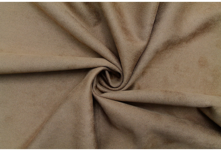 Tissu Néoprène Scuba Suédine Camel foncé -Au Mètre