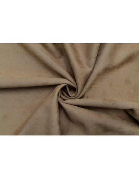 Tissu Néoprène Scuba Suédine Camel foncé -Au Mètre