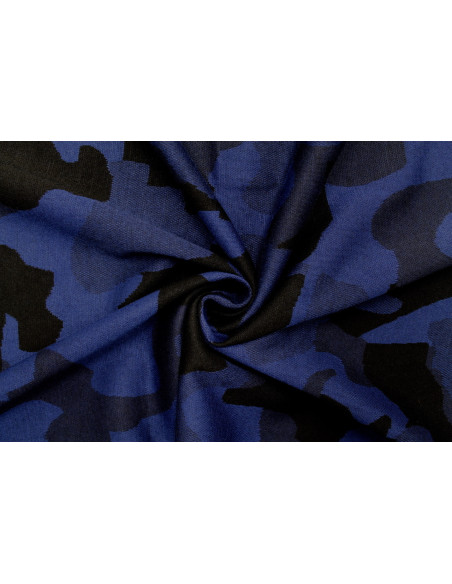 Tissu Maille Milano Camouflage Marine -Au Mètre