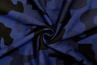 Tissu Maille Milano Camouflage Marine -Au Mètre