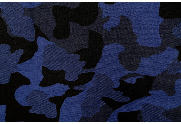 Tissu Maille Milano Camouflage Marine -Au Mètre