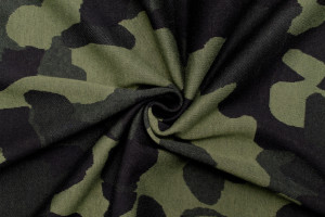 Tissu Maille Milano Camouflage Vert -Au Mètre