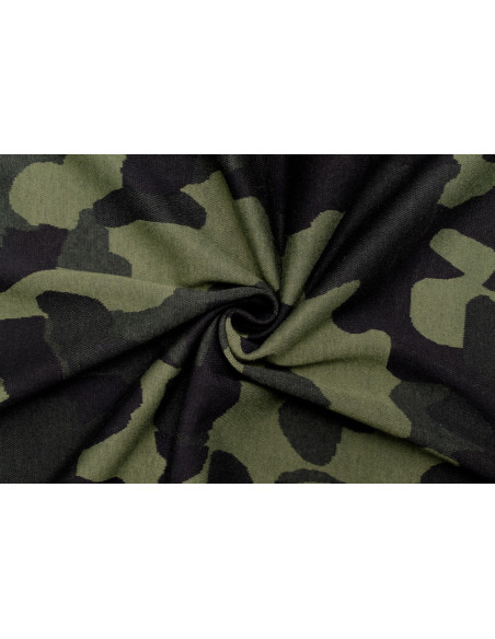 Tissu Maille Milano Camouflage Vert -Au Mètre