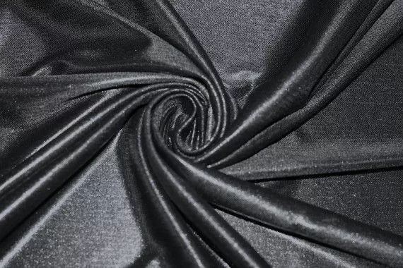 Tissu Lamé Lazer Fluide Noir -Au Mètre