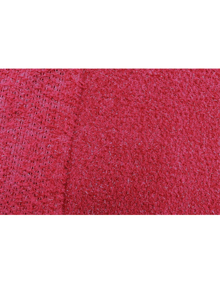 Tissu Maille Pull Lurex Rouge -Au Mètre
