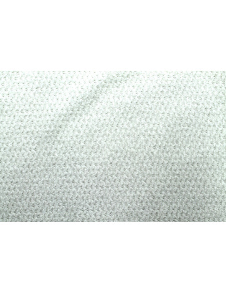 Tissu Maille Pull Lurex Blanc Cassé -Au Mètre