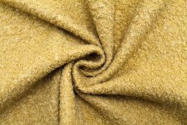 Tissu Tweed Bouclette Cara Ocre -Au Mètre