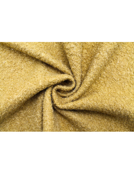 Tissu Tweed Bouclette Cara Ocre -Au Mètre
