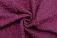 Tissu Tweed Bouclette Cara Rouge Carmin -Au Mètre