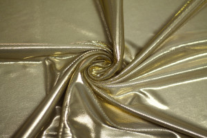 Tissu Lamé Lazer Fluide Or -Au Mètre