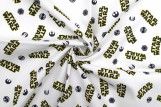 Tissu Coton Cretonne Star Wars Logo -Au Mètre