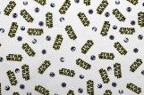 Tissu Coton Cretonne Star Wars Logo -Au Mètre