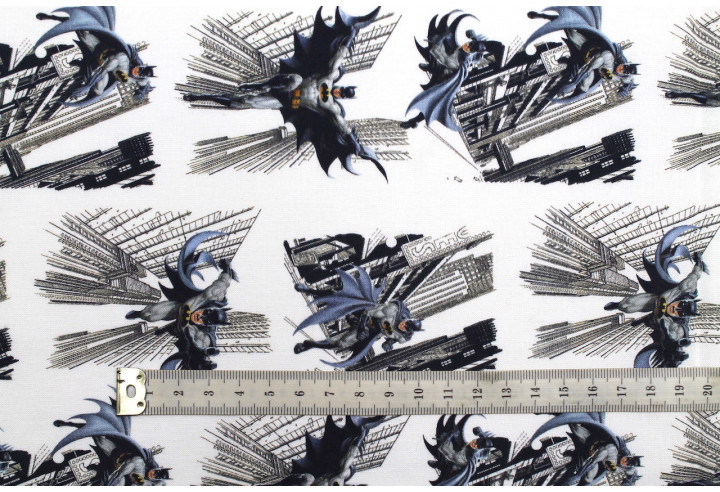 Tissu Coton Cretonne Batman Héro -Au Mètre