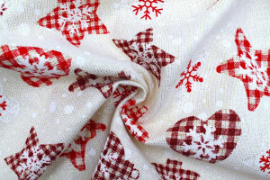 Tissu Bachette Coton Lurex Noël Enjoy -Au Mètre