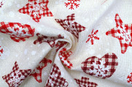 Tissu Bachette Coton Lurex Noël Enjoy -Au Mètre
