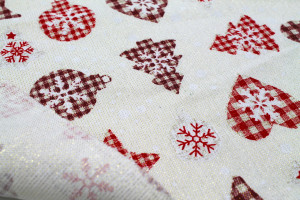 Tissu Bachette Coton Lurex Noël Enjoy -Au Mètre 2