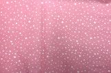 Tissu Popeline Coton Imprimé Étoiles Rose -Au Mètre