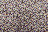 Tissu Popeline Coton Imprimé Bague Space Violet -Au Mètre