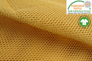 Tissu Filet Coton Bio Oeko-Tex Jaune soleil -Au Mètre
