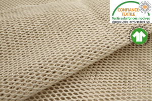Tissu Filet Coton Bio Oeko-Tex Naturel -Au Mètre