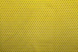 Tissu Cretonne Coton Imprimé StarBar Moutarde -Au Mètre