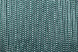 Tissu Cretonne Coton Imprimé Ruche Vert -Au Mètre