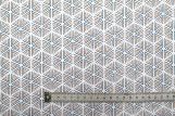 Tissu Cretonne Coton Imprimé Trilosange Gris -Au Mètre
