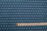 Tissu Cretonne Coton Imprimé Orebro Turquoise -Au Mètre
