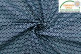 Tissu Cretonne Coton Imprimé Orebro Turquoise -Au Mètre