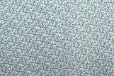 Tissu Cretonne Coton Imprimé Minifleur Turquoise -Au Mètre