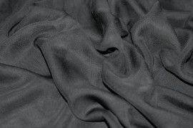 Tissu Mousseline Unie Noire Coupon de 3 mètres