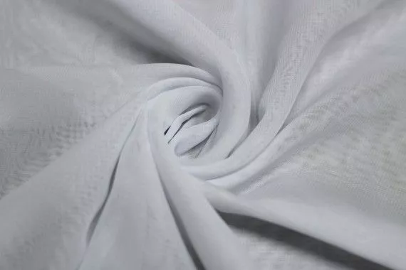 Tissu Mousseline Unie Blanche Coupon de 3 mètres