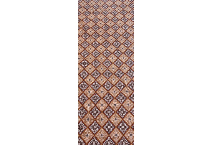 Tissu Toile Polycoton Grande Largeur Losange Beige -Au Mètre