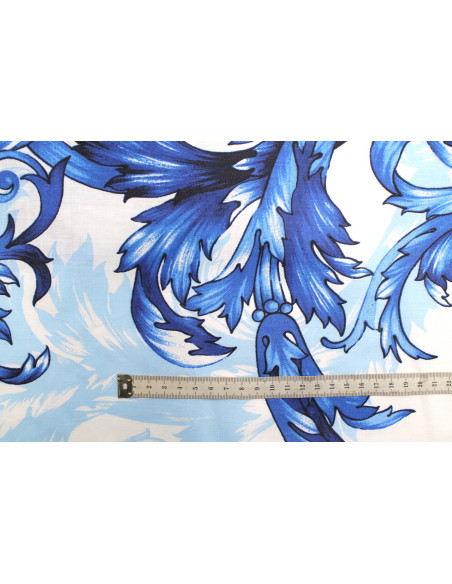 Tissu Toile Polycoton Grande Largeur Luxury Bleu -Au Mètre