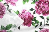 Tissu Toile Polycoton Grande Largeur Marguerite Rose -Au Mètre