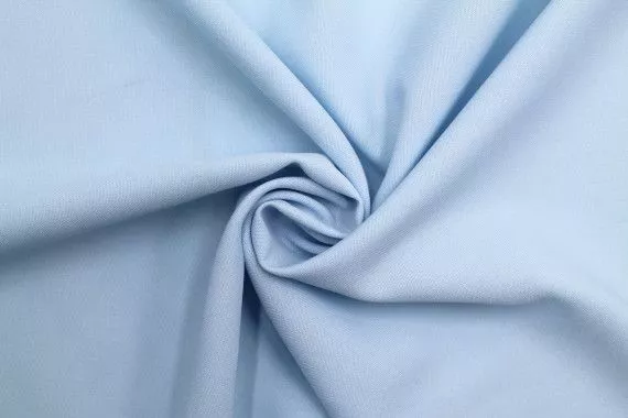 Tissu Burlington infroissable Uni Bleu Ciel -Au Mètre