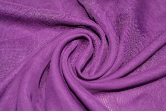 Tissu Mousseline Unie Violet Coupon de 3 mètres