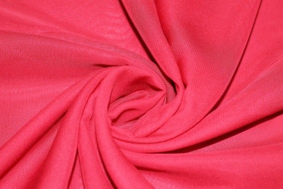 Tissu Mousseline Unie Rouge Coupon de 3 metres