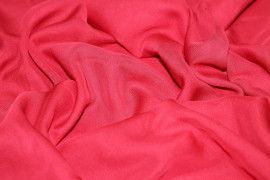 Tissu Mousseline Unie Rouge Coupon de 3 metres