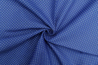 Tissu Popeline PolyCoton Imprimé Petit Pois Royal -Au Mètre