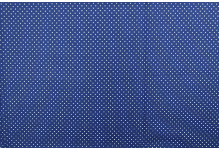 Tissu Popeline PolyCoton Imprimé Petit Pois Royal -Au Mètre
