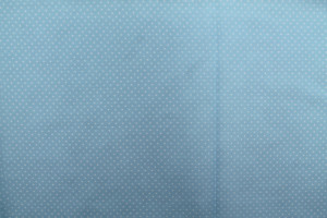 Tissu Popeline PolyCoton Imprimé Petit Pois Bleu Ciel -Au Mètre 2
