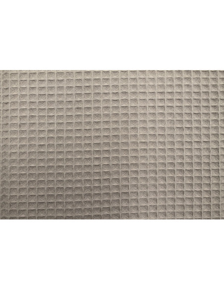 Tissu Éponge Nid d'Abeille Coton Bio Beige - Au Mètre