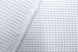 Tissu Éponge Nid d'Abeille Coton Bio Blanc - Au Mètre