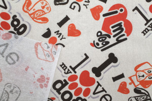 Tissu Bachette Coton Imprimé Love Dog -Au Mètre 2