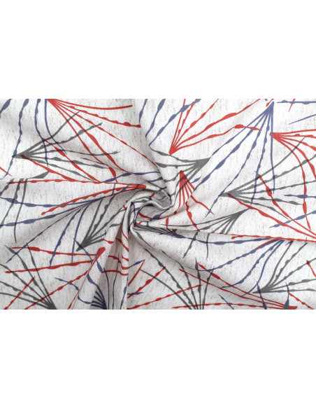 Tissu Bachette Coton Imprimé Paint Rouge -Au Mètre