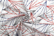 Tissu Bachette Coton Imprimé Paint Rouge -Au Mètre