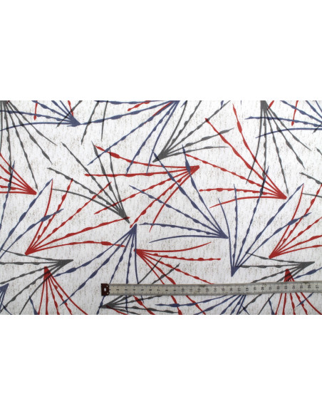 Tissu Bachette Coton Imprimé Paint Rouge -Au Mètre