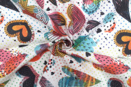 Tissu Bachette Coton Imprimé Heart -Au Mètre